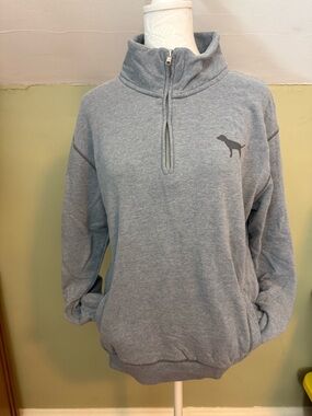 Sweat à Capuche Victoria's Secret PINK - Gris, Taille XS, Zippé Intégral, Manches Longues